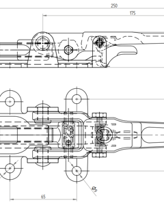 Eccentric lock 6043 adjustable, hot-dip galvanized